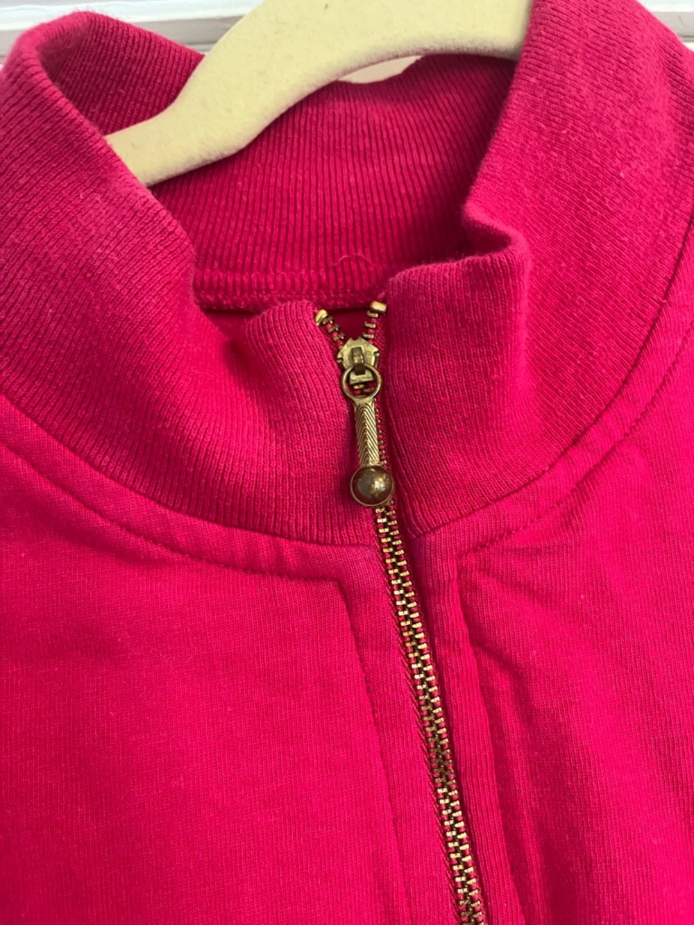 Vintage Magenta Jumpsuit with Gold Coin Buttons elastic waist pink pockets - Picture 2 of 10